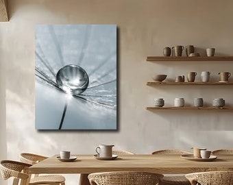Dandelion Water Drop Wall Art: UltraHD Under Acrylic Glass by The Wall Decor Lab