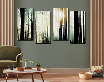 Abstract Forest Wall Art: Under Matte Acrylic Glass by The Wall Decor Lab