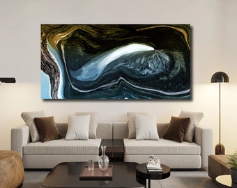 Abstract Mountain Wall Art: Under Matte Acrylic Glass by The Wall Decor Lab