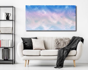 Abstract Water Wall Art: Sky Wave Serenity, Acrylic UltraHD Print