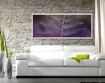Abstract Art Print: Blue, Purple, Pink Fusion on Acrylic UltraHD by The Wall Decor Lab
