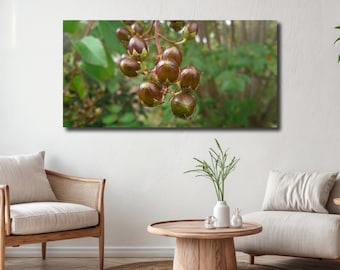 Autumn Berries Nature Print: Forest Botanical Ultra HD Wall Art