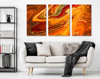 Fall Abstract Art: UltraHD Aluminum Dibond Metal Print by The Wall Decor Lab