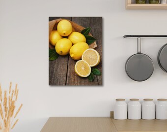 Lemon Canvas Wall Art: Vibrant Citrus Home Decor