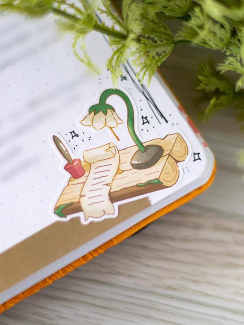Whimsical Fox Sticker Sheet | Cozy Cottagecore Journaling and Planning ...