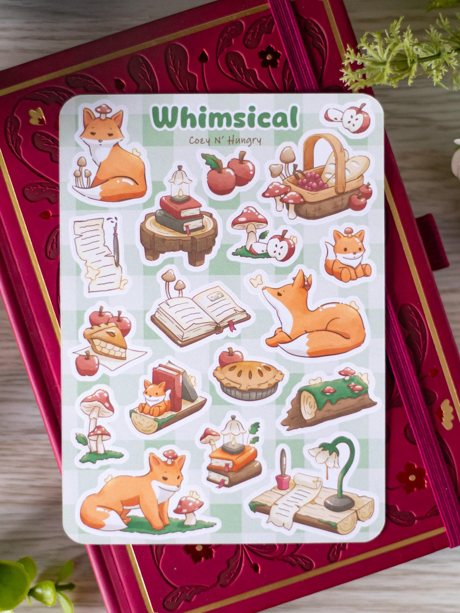 Whimsical Fox Sticker Sheet | Cozy Cottagecore Journaling and Planning ...