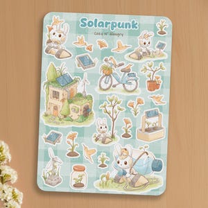 Solarpunk Sticker Sheet | Journaling Decals