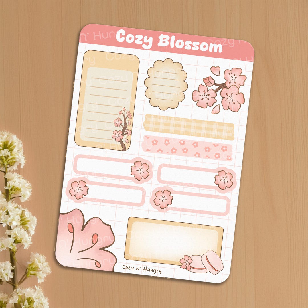 Cozy Blossom Planning Stickers | Cute Bullet Journal and Planner ...