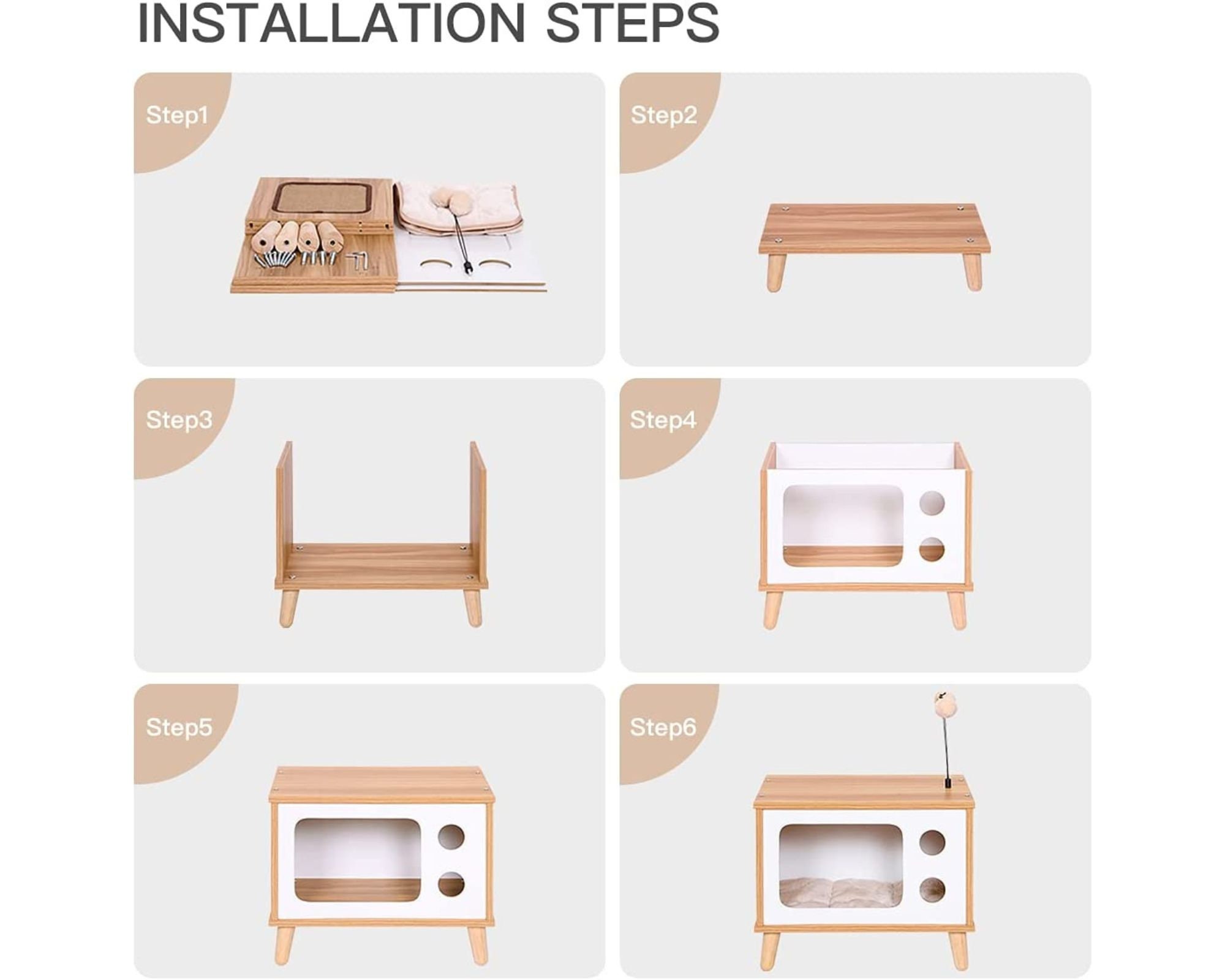 Cat Condo Cat House Handmade Cozy Cat Bed Tv Shaped Cat Etsy