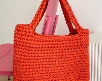 T-shirt yarn everyday tote bag