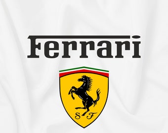 2 pegatinas transparentes Ferrari Racing.