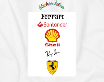 Pegatinas Transparentes Ferrari Racing