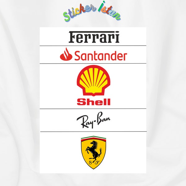 Ferrari Racing Transparent Stickers