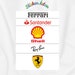 Stickers transparents Ferrari Racing
