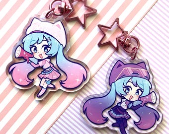 Acrylic Keychain & Stickers - Videogame Hatsune Miku