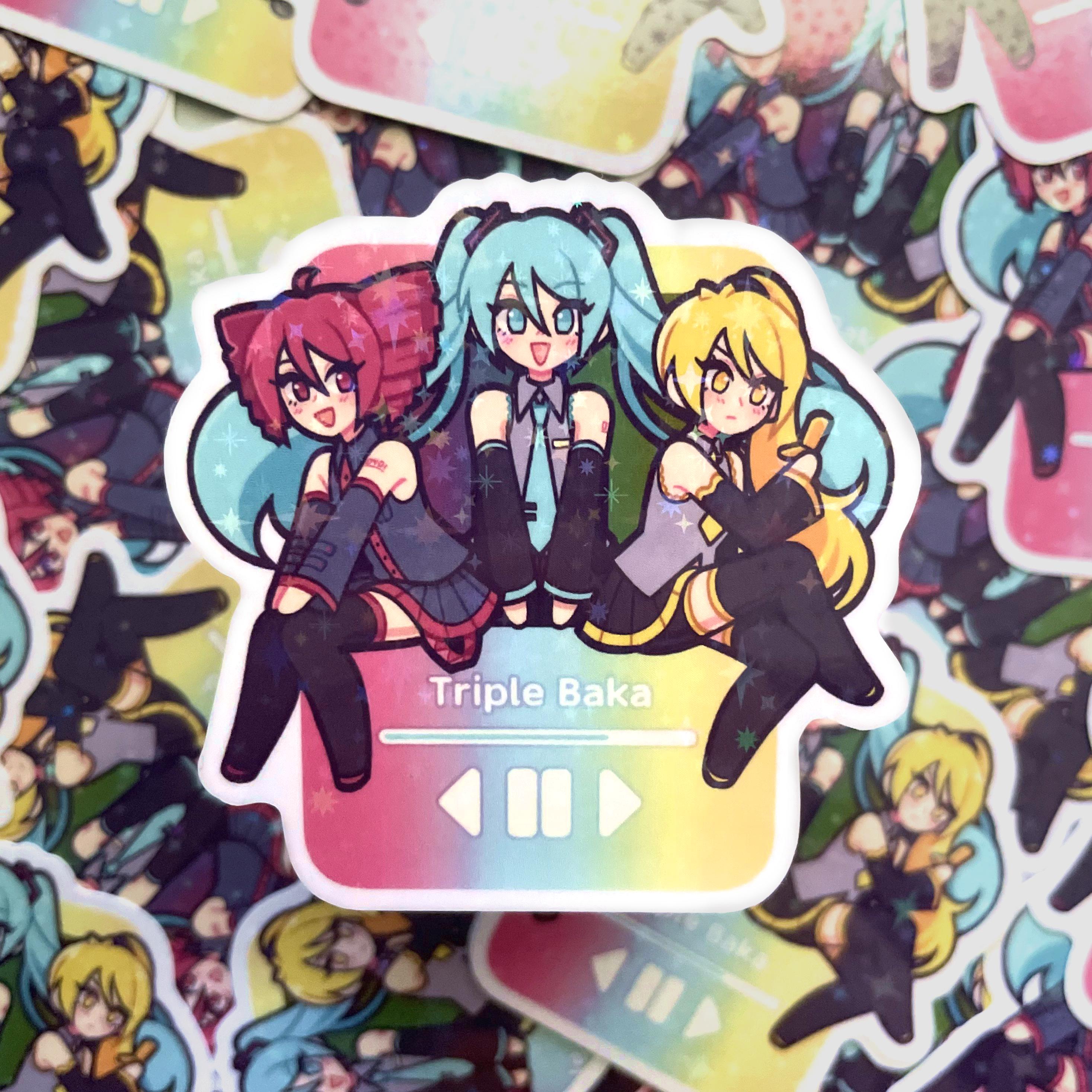 Acrylic Keychains & Stickers - Triple Baka Vocaloid - Etsy