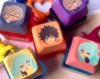 AI: The Somnium Files Keyboard Clicker Fidget Keychains!