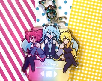 Llaveros y pegatinas de acrílico - Triple Baka Vocaloid