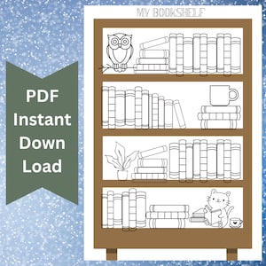 Rastreador de libros imprimible, Registro de lectura de estantería, Libros que he leído, Desafío de lectura, Bullet Journal, Inserción del planificador