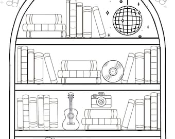 Reading Tracker Printable especially for Swifties, Bookshelf Reading Log 8X11 Letter size, In your Reading Era Reading Challenge and planner