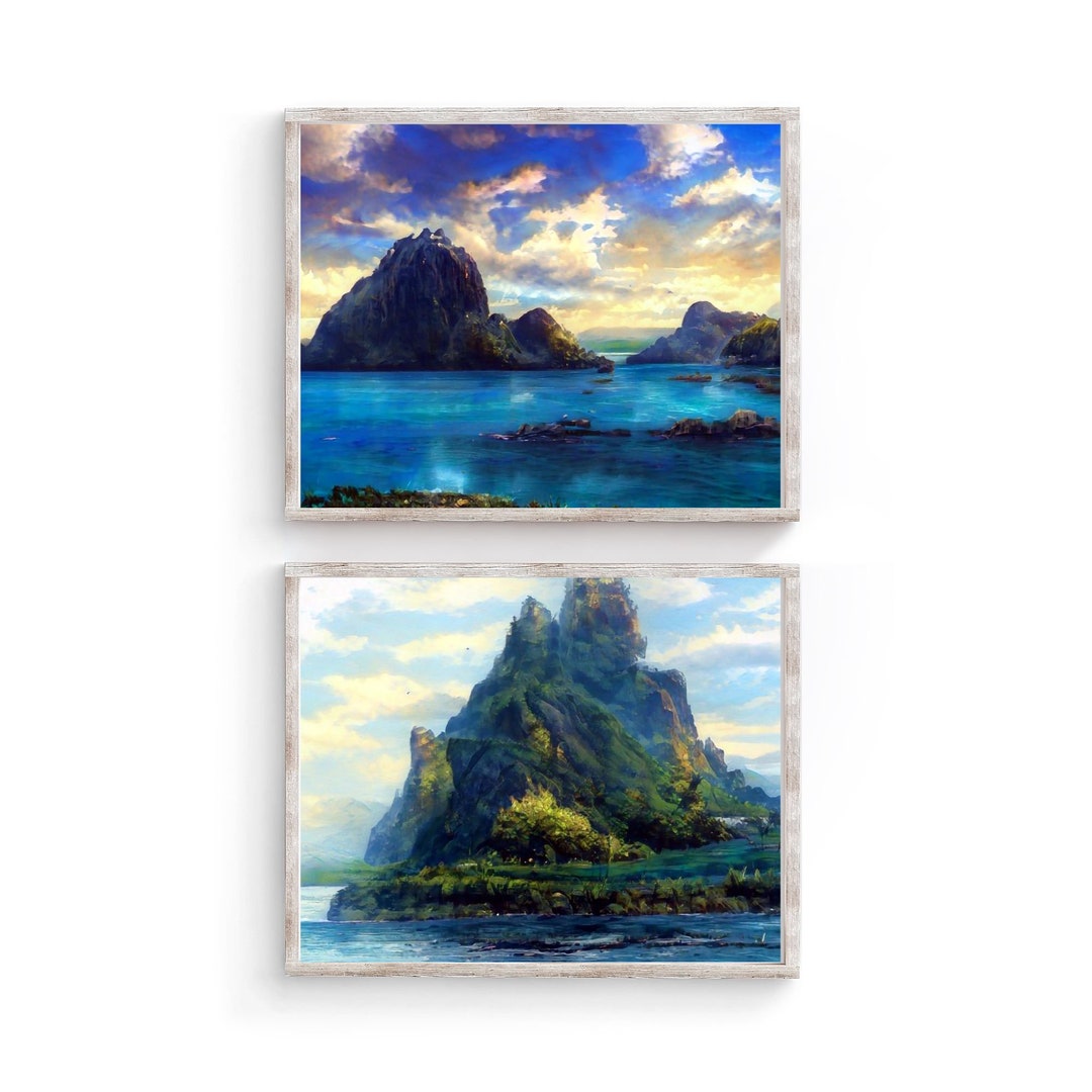 Ocean Island Wall Decor Beach Wall Art Beach Printable Etsy