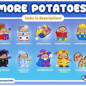 Potato Stramer Code Twitch Sub Badges Royal Potato Bit Badges (SET OF 6) Funny Sub Badge ...