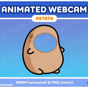 Webcam Overlay Animated Potato Funny Twitch Webcam Border Vtuber Assets Stream Overlay