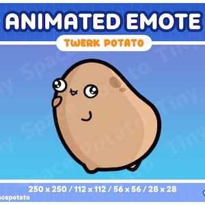 Geanimeerde emote Twerk Potato Twerk-emote Geanimeerde Twitch-emotes Aangepaste emotes Twerk-emote