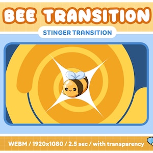 Animación de una linda abeja con aguijón (descarga digital)