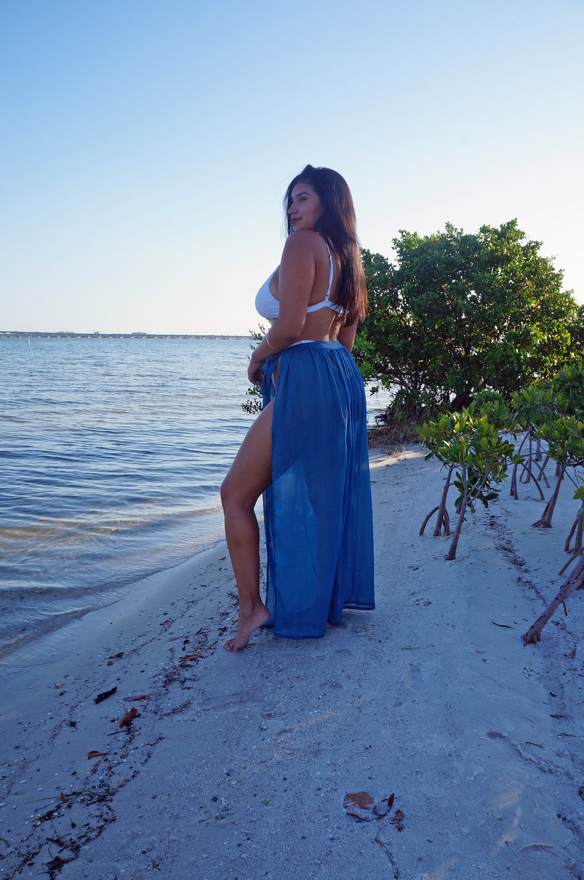 Blue Shimmery Coverup Top main image 0