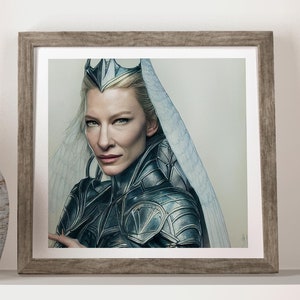 Galadriel, Cate Blanchett, Poster, The Rings of Power, Character, Print, Rings of power, Printable, Wall Art, digital print, download