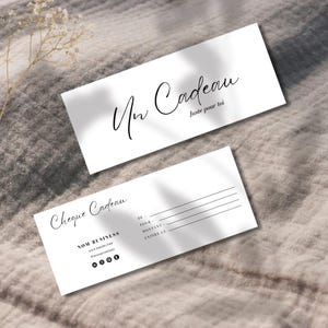 Canva Cadeaubon | Bewerkbare digitale sjabloon | Aanpasbare cadeaubon | Zakenvrouw | Formaat 8,5x3,5 inch