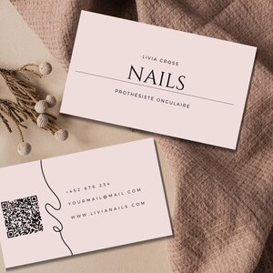 Carte de Visite Professionnelle QR code | Template Canva | Business Card Digitale | 100% Personnalisable | 3,5x2 pouces | Carte d’Entreprise