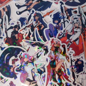 Honkai Impact 3rd Holographic Stickers | Kiana Mei Bronya Fu Hua Elysia Seele Veliona Herrscher of Sentience | Herrscher Stickers Honkai