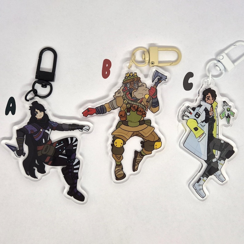 Octane Keychain Apex Legends Clear Acrylic Keychains | Wraith Lifeline Bloodhound ...