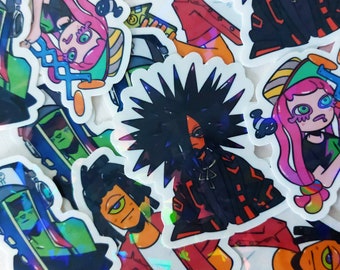 SPLATOON Stickers | Dedf1sh Harmony Spyke Murch | Holographic sticker bundle