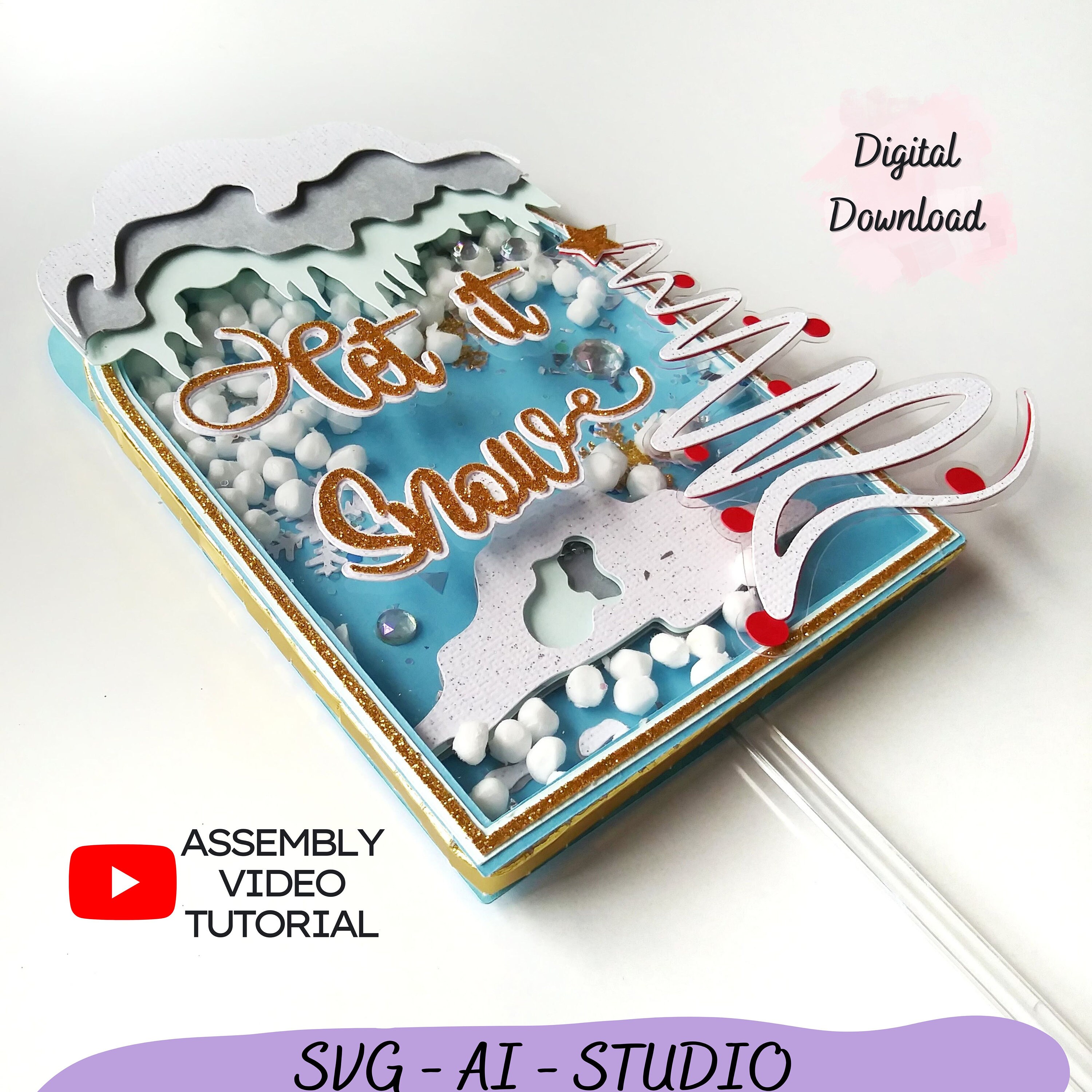 Let It Snow Caketopper SVG File Snow Arch Cake Topper Frozen Etsy