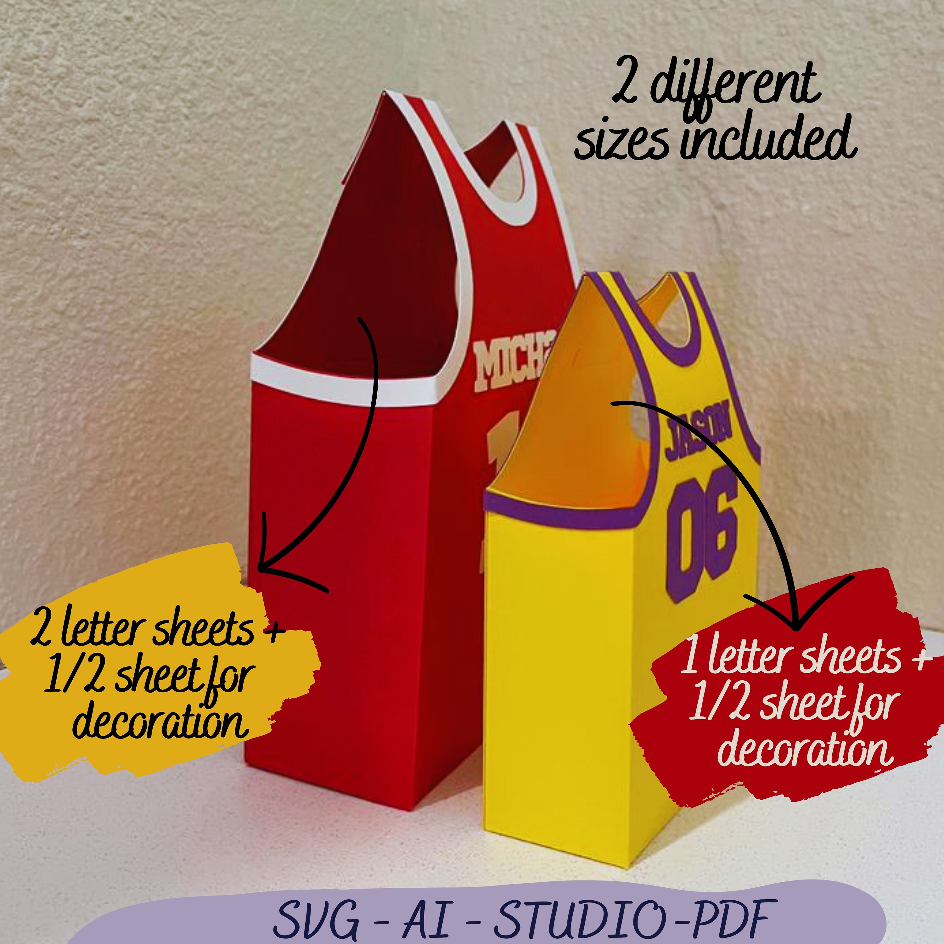 Basketball Box SVG Jersey Box Template Sports Box Uniform Etsy Canada