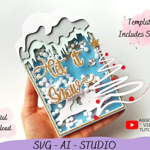 Let It Snow Cake Topper SVG: Gefrorene Bogen Vorlage (Digitaler Download)
