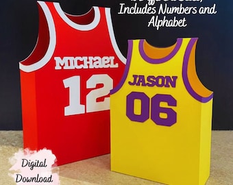 Basketball Box SVG, Jersey Box Template, Sports Box, Uniform Gift Box Cut File, Basket Gift Box, Favor Box Cricut SVG Studio, Treat Box SVG