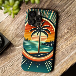 Palm Tree Phone Case, Beach Phone Case, Summer Phone Case, Tropical Phone Case, Birthday Gift, iPhone 15 14 13 12 11 X 8 7 Pro Max