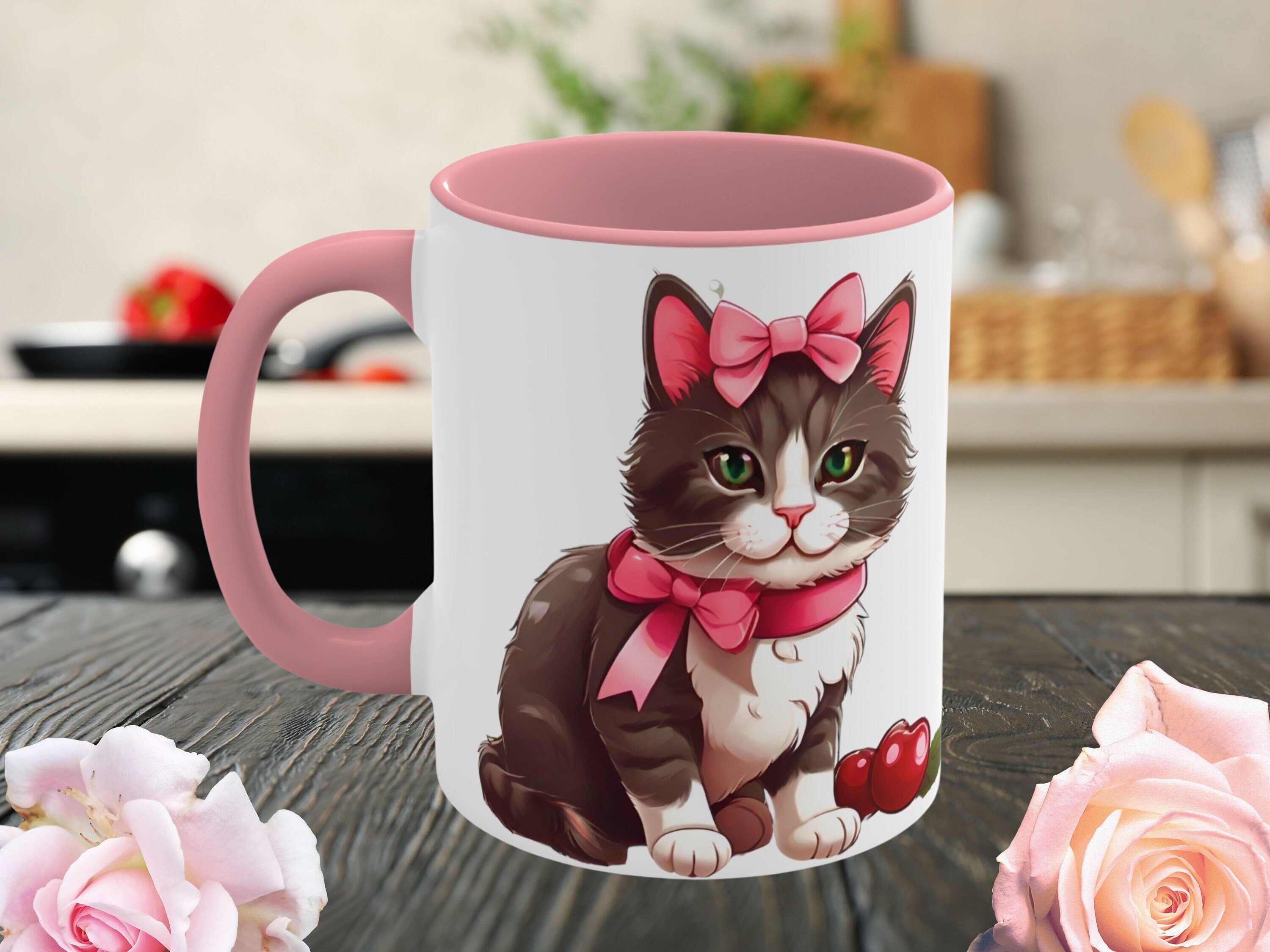 Tasse à café chat, tasse chat, tasse coquette, jolie tasse, tasse maman chat, coquette, maman chat, amoureux des chats, cadeau pour amoureux des chats