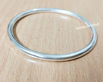 Handmade 925 Sterling Silver Bangle: Chunky Heavy Design