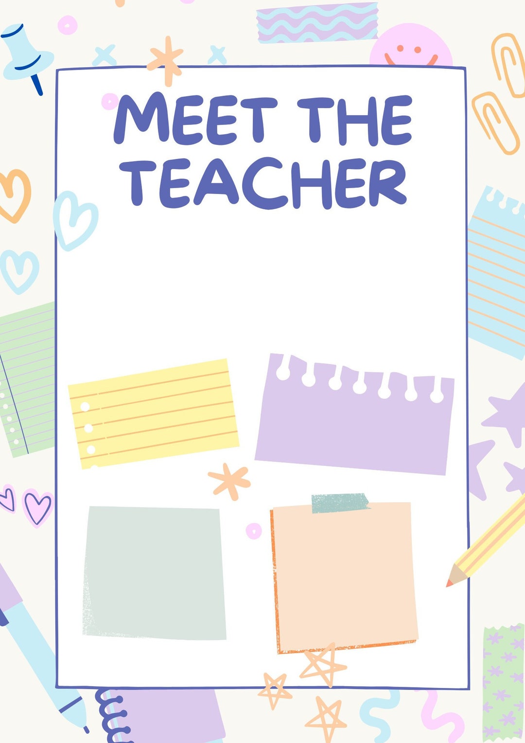 Meet the Teacher Printable Etsy
