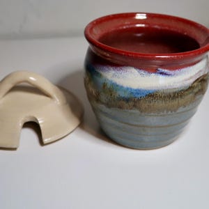Ceramic Sugar Bowl, Pottery With Lid, Honey Pot, Kitchen Storage, Sugar Container, Lidded Pottery, Salt Cellar, Stoneware Pottery Jar, Bowl