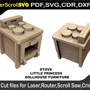 Herd Kleine Prinzessin Puppenhaus Möbel Digitale Musterdatei Laser SVG DXF CDR Glowforge Dekupiersäge Cricut Silber Kugel Muster