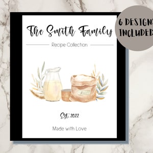 Digital Cookbook Template | Editable Recipe Book | Printable Recipe Binder | Kitchen Gift