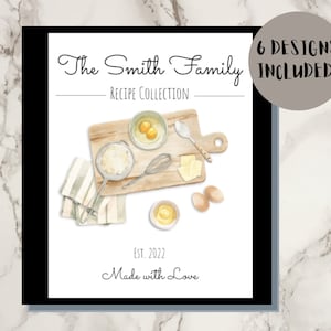 Editable Cookbook Template | Digital Recipe Book | Printable Recipe Binder | DIY Kitchen Gift