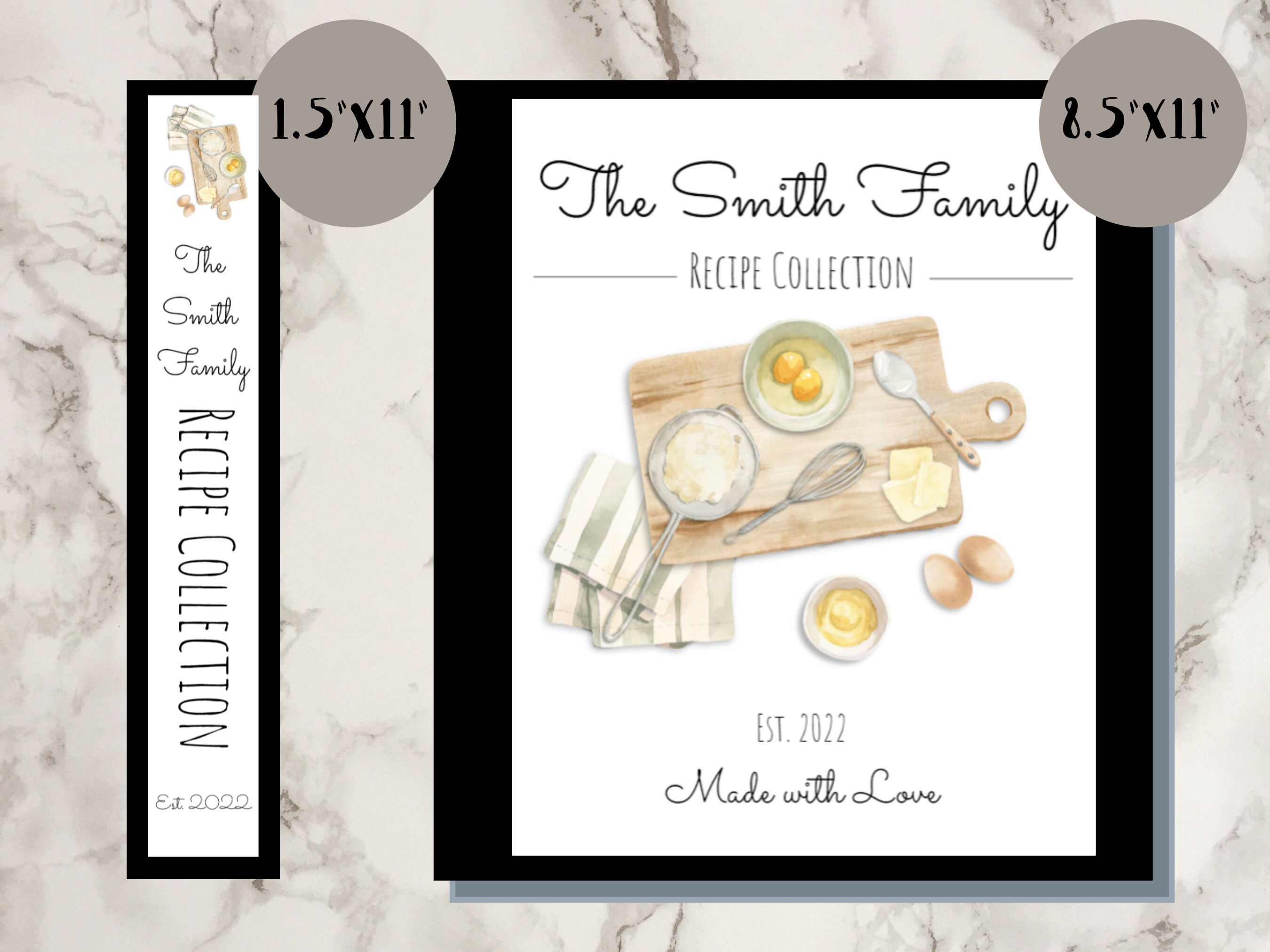 Cookbook Template, Digital Cookbook, Baking Cookbook, Cookbook Recipe ...