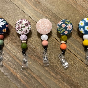 Silicone Beads Badge Reel 